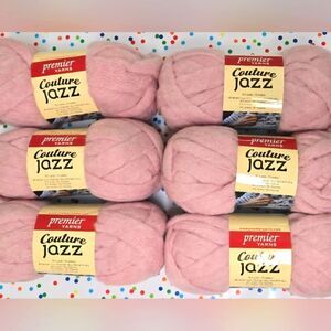 Premier Yarns Couture Jazz Pink Yarn 6 SKEINS NEW IN PACKAGE
